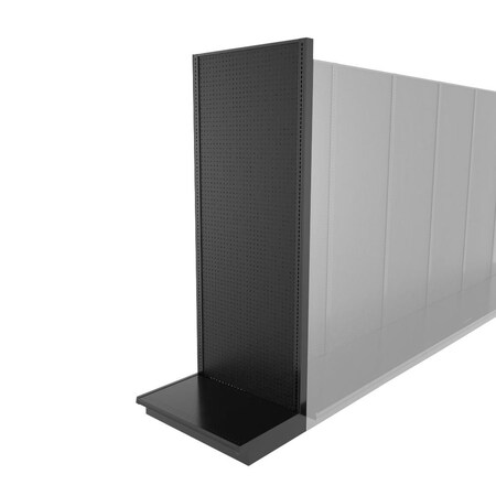 Lozier Shelving End Cap Unit, Black 36W 96H 22D P392S-EC